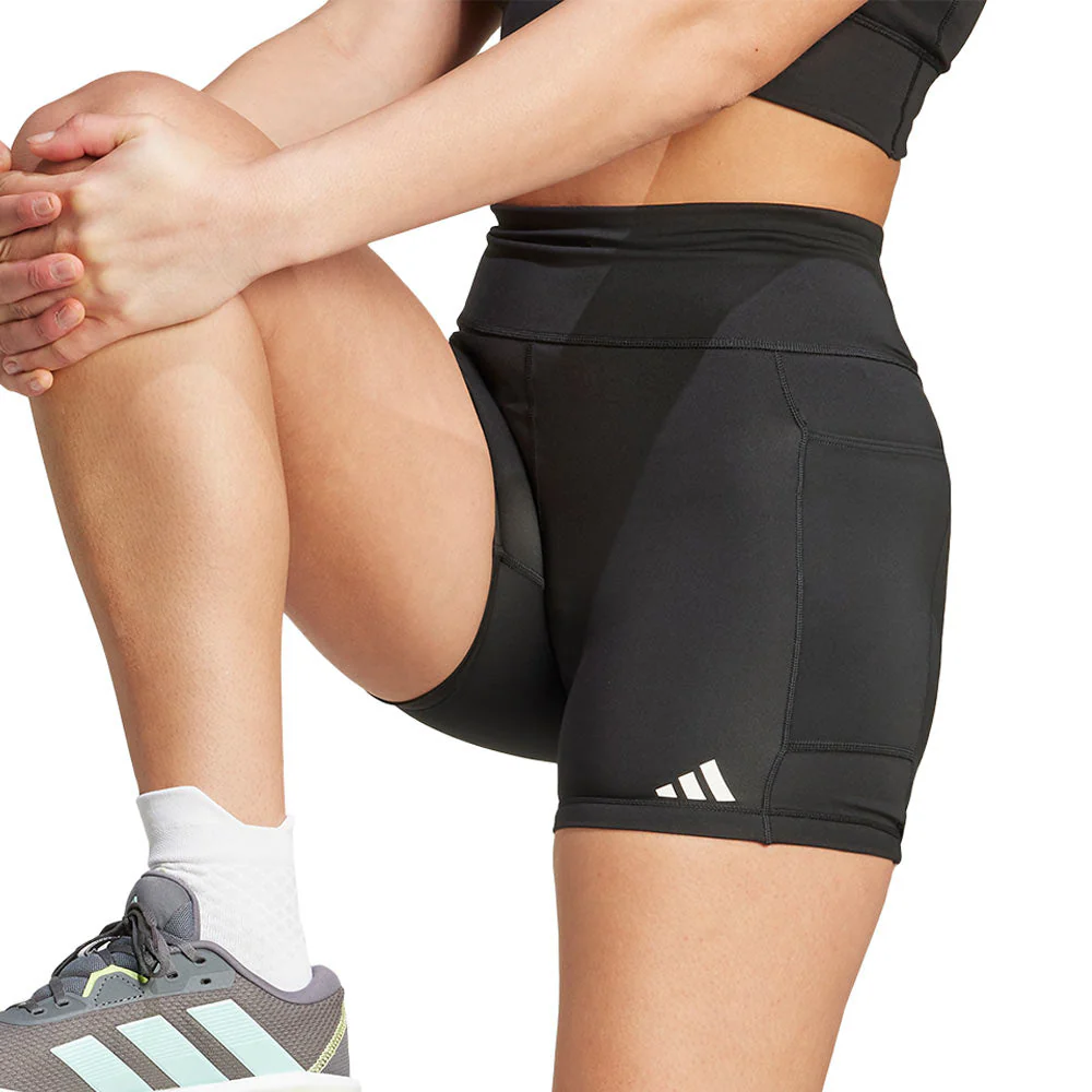 ADIDAS Own The Run Women's Running Leggings Shorts - Black - L (UK SIZE)
