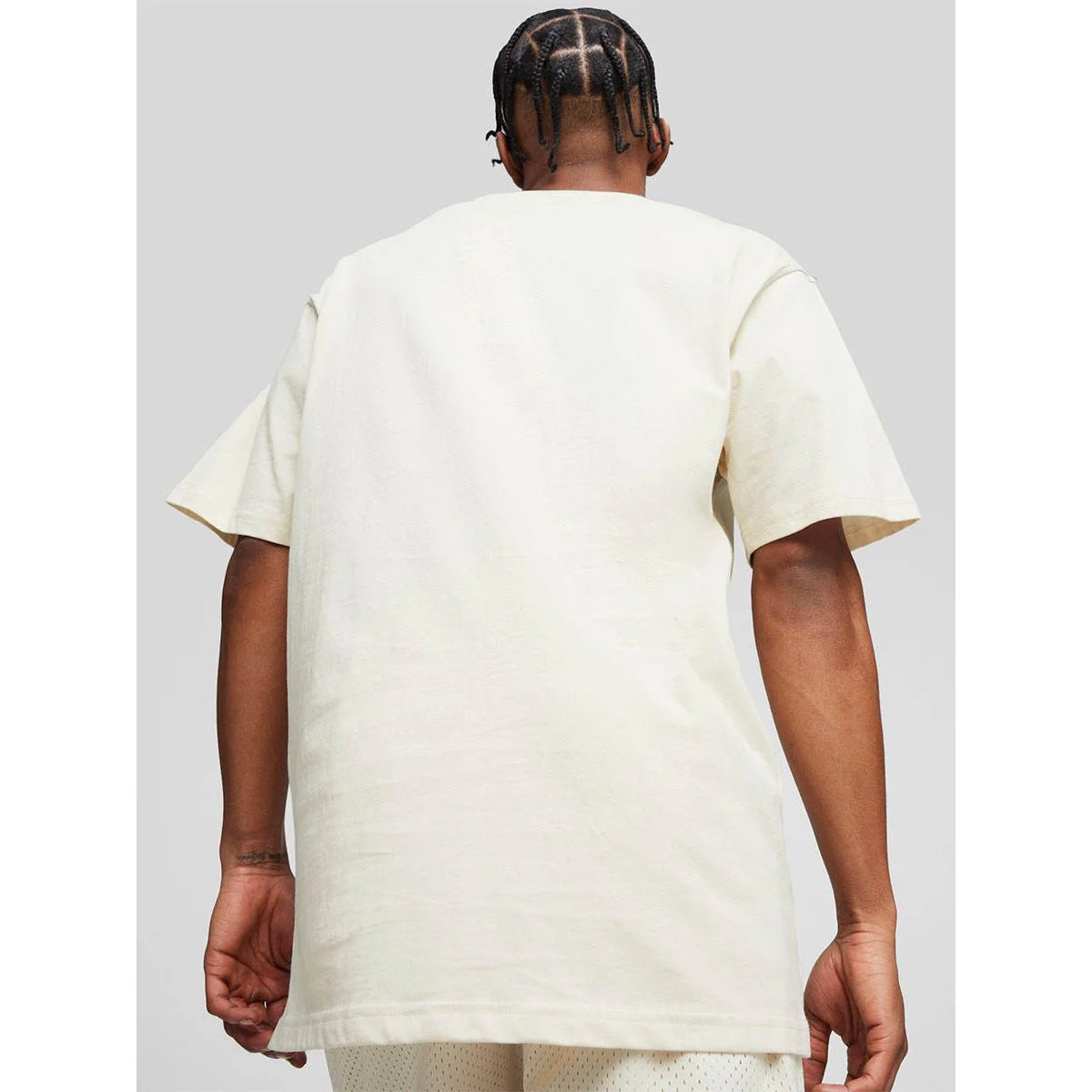 PUMA Jaws EMB Core Men's Basketball T-Shirt - Cream - L (UK SIZE)