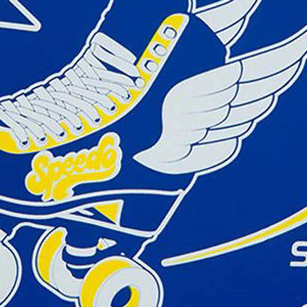 SPEEDO Junior Slogan Kids Swim Cap - Blue - ONE SIZE