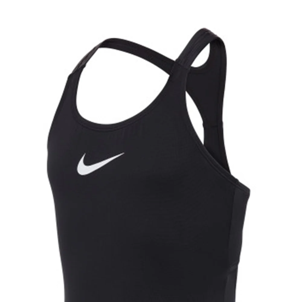 NIKE Essential Racerback One Piece Girls Swimsuit - Black - L (US SIZE)