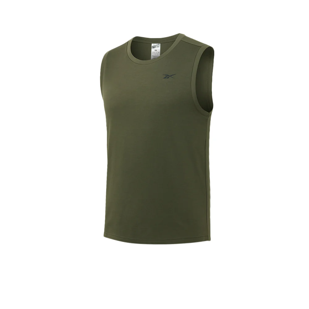 Reebok Id Train Easy Fit Sleeveless Men's Training Tank — цвет зеленый, размер L (американский размер)