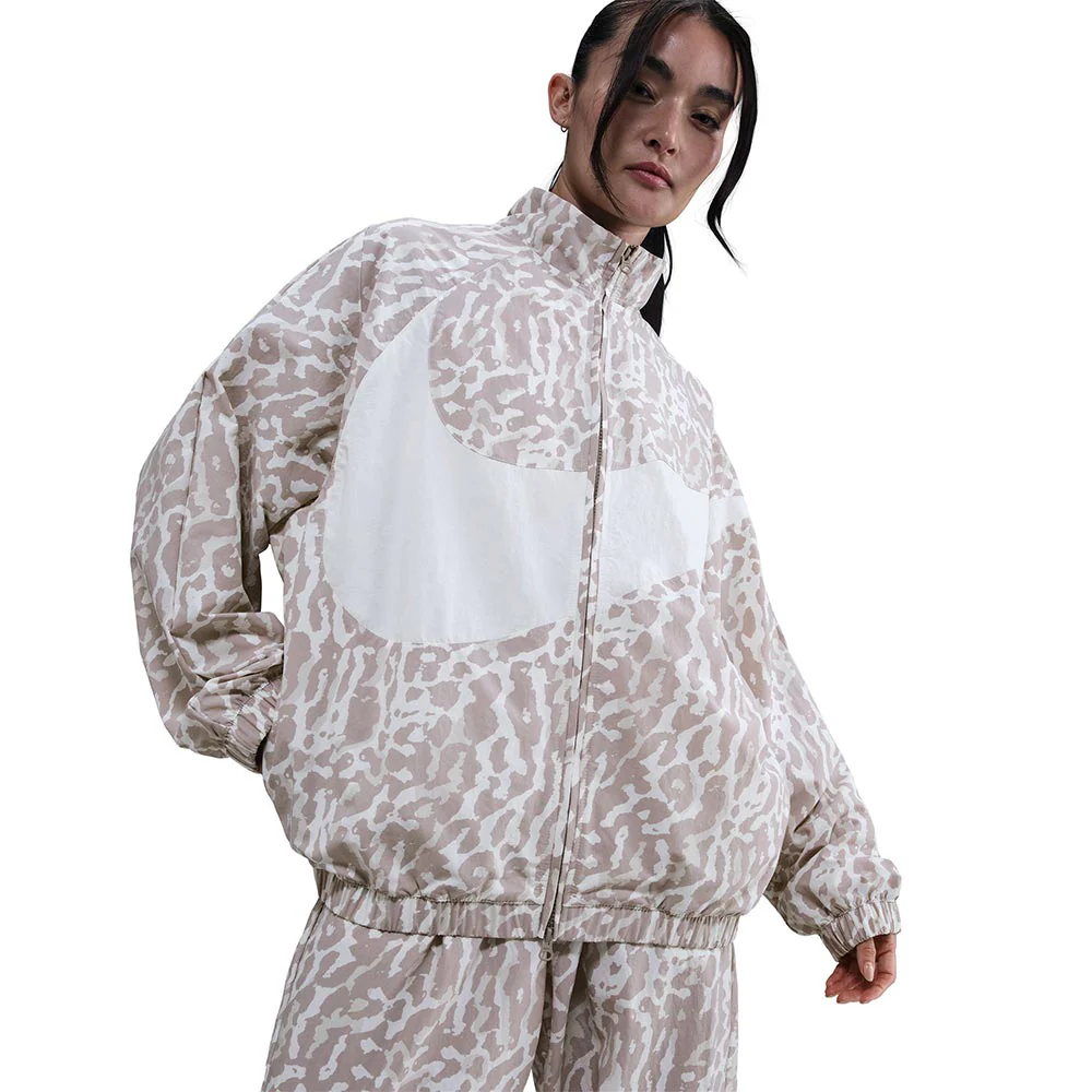 NIKE Sportswear Printed Women's Jacket - Grey - L (US SIZE)