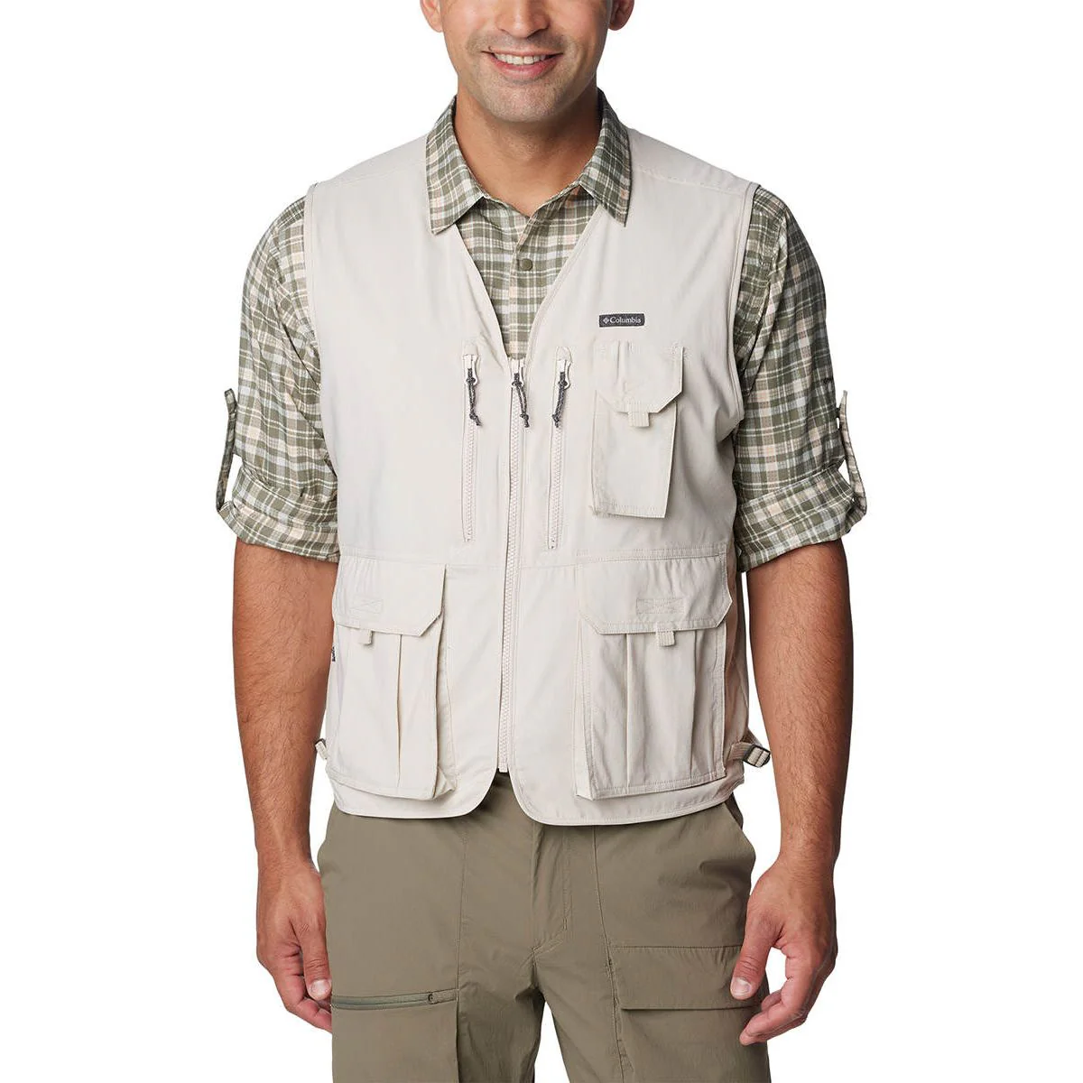 COLUMBIA Silver Ridge™ Utility Lite Novelty Men's Hiking Vest - Beige - 2XL (US SIZE)
