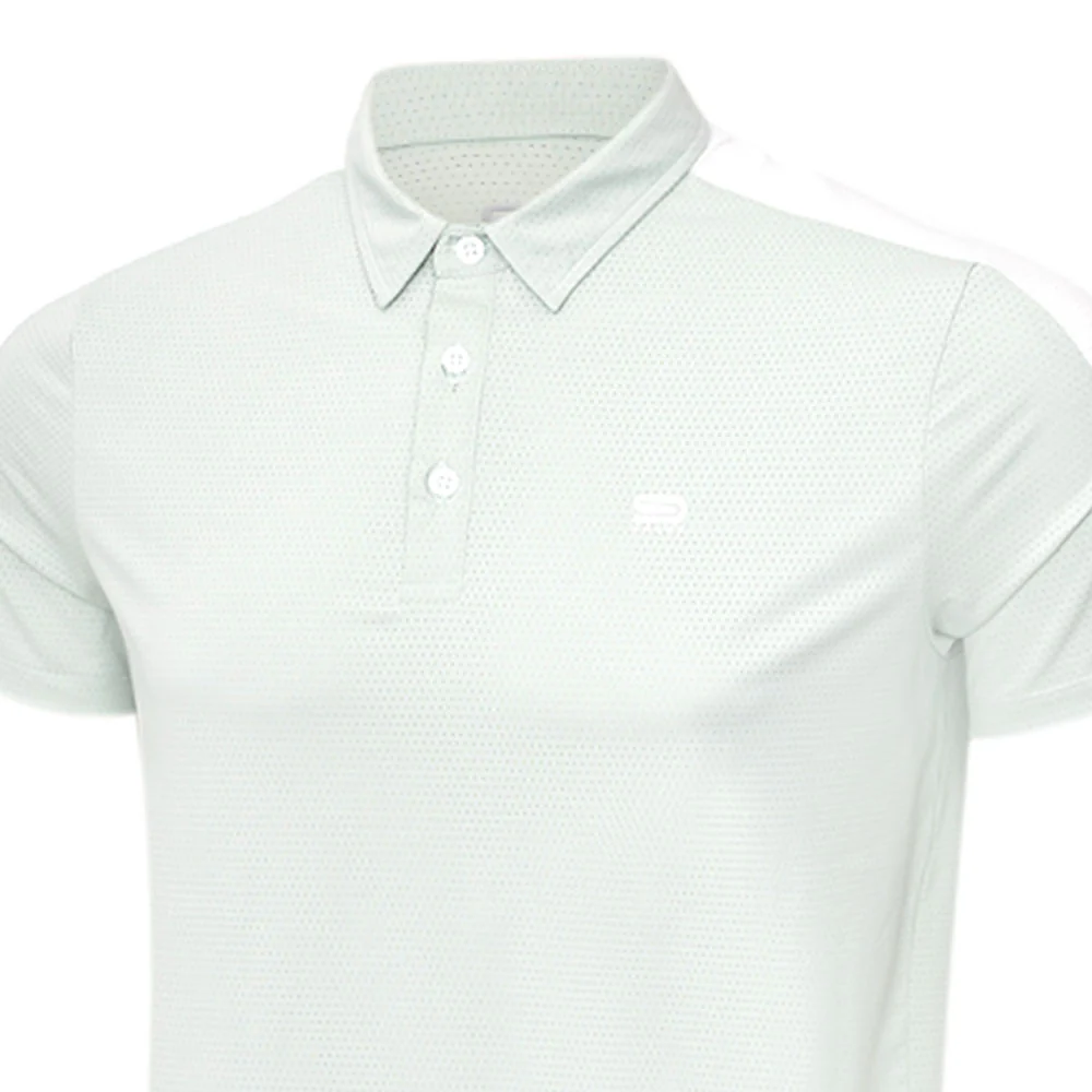 9NINE SS Reg Men's Badminton Polo Shirt - Green - L (US SIZE)