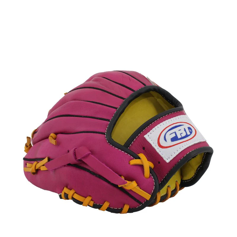 FBT Softball Gloves ถุงมือซอฟบอล Cross 11.25 นิ้ว Red หนังแท้ 74428 - Red - One size