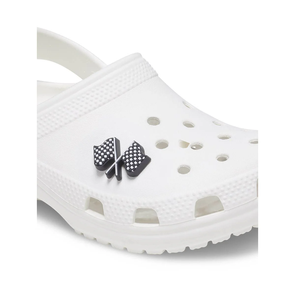 CROCS Jibbitz Checkered Flag Shoes Charm - Multi Color - ONE SIZE