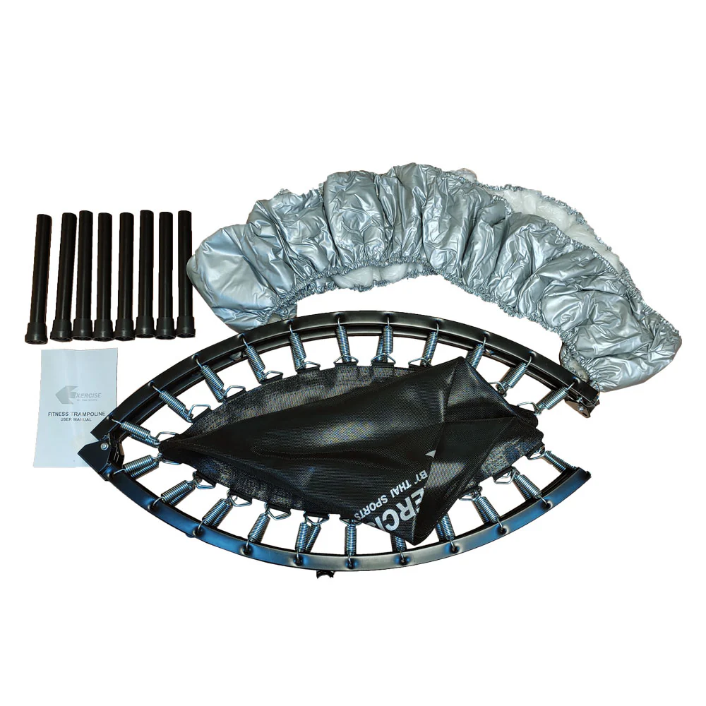 THAISPORTS แทรมโพลิน 48"-120ซม. มีราวจับและพับได้ - Grey - ONE SIZE