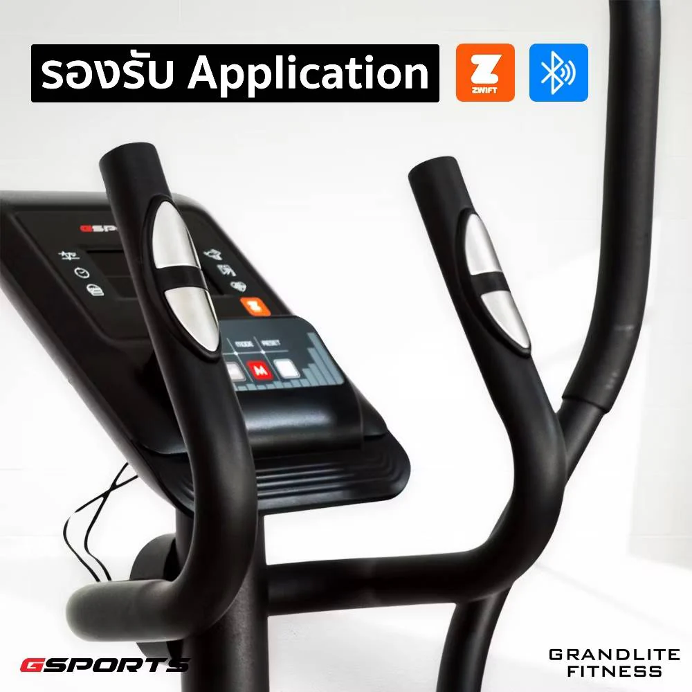 GSPORTS GS-513EA เครื่องเดินวงรี ลู่เดินกึ่งสเตป เครื่องบริหารขา Elliptical Cross Trainer - Black - One Size