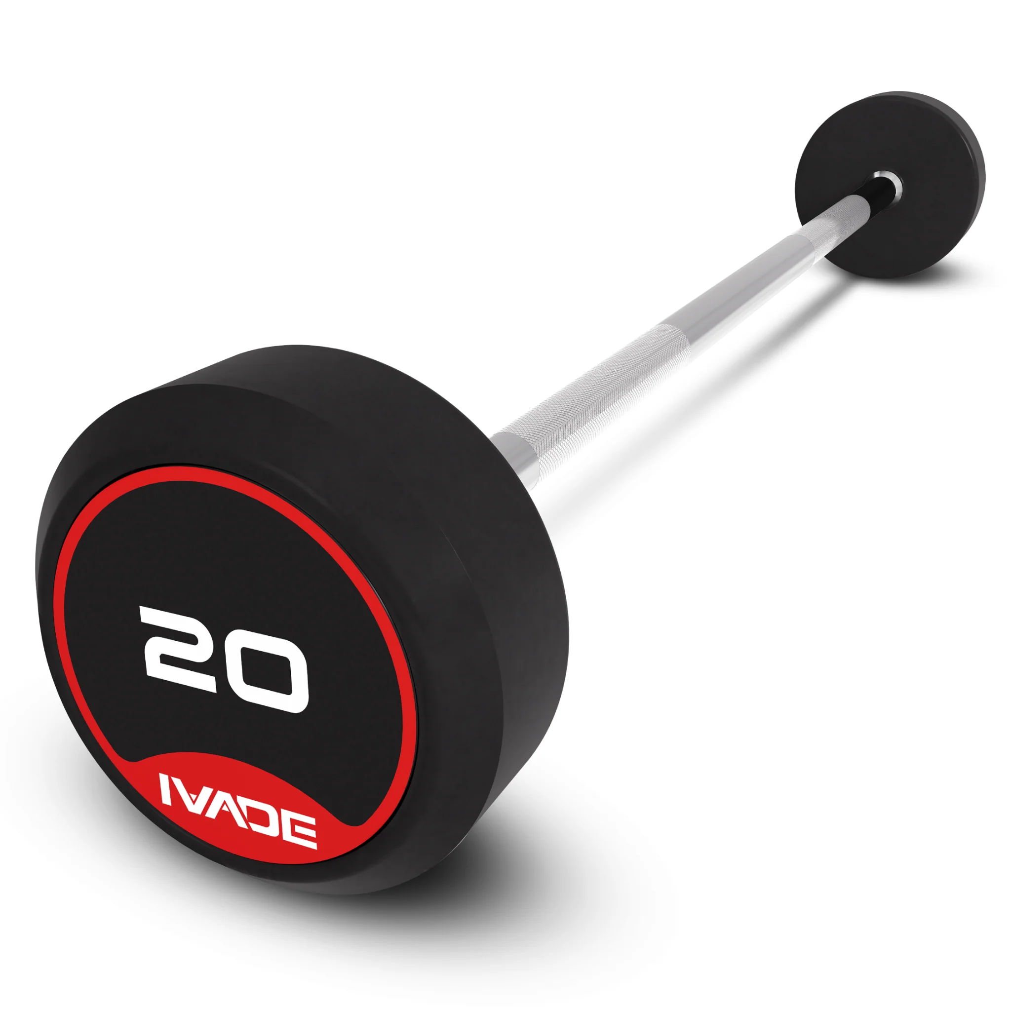 บาร์เบล แกนตรง หุ้มยาง IVADE (MD3009) - Black - 10KG