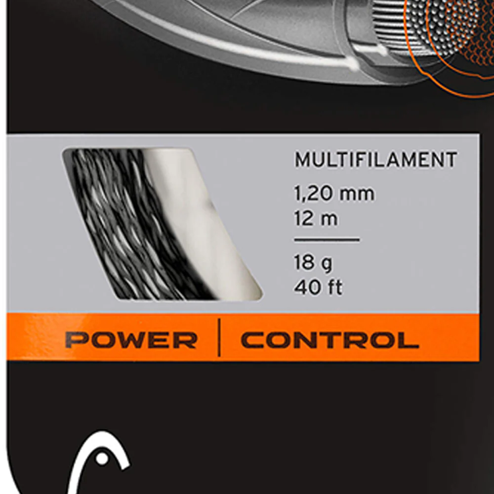 HEAD Rip Control Set 17 Tennis String - Black - ONE SIZE