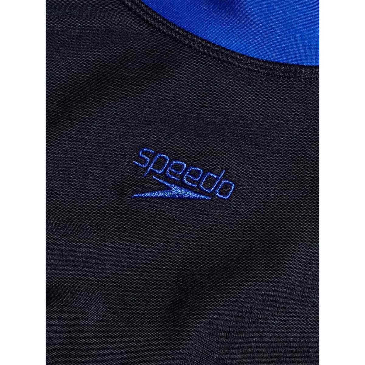 SPEEDO Colourblock Rash Top & Jammer Set Boys Swimsuit - Black - 11-12 YEARS