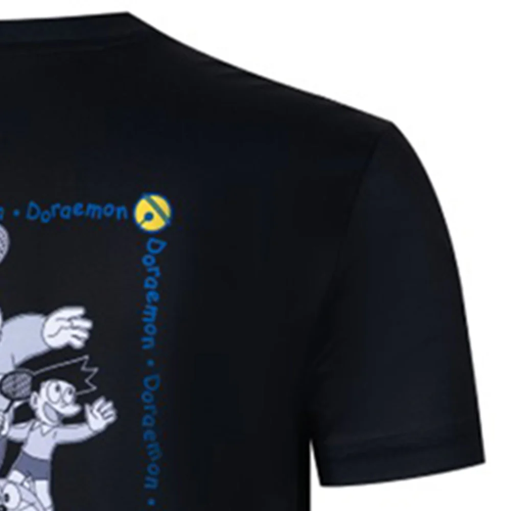 VICTOR X Doraemon Unisex Badminton T-Shirt - Black - 2XL