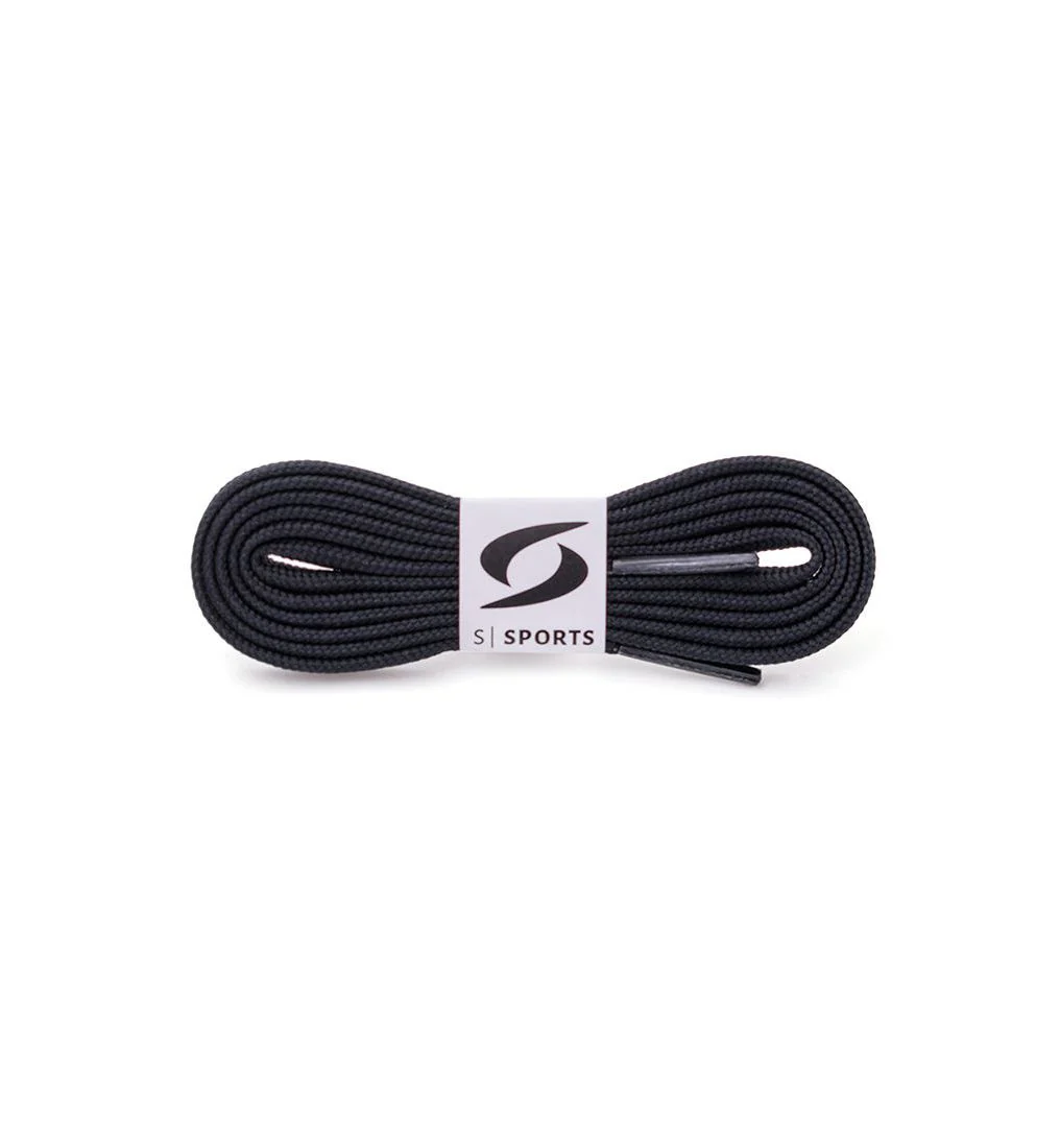 S Sports Poly Shoelaces 120 CM - Black - 122 CM
