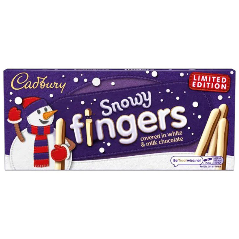 Gift Set แคดบูรี่สโนวี่ฟิงเกอร์ขนมปังกรอบเคลือบช็อกโกแลต 115กรัม - Multi Color - ONE SIZE
