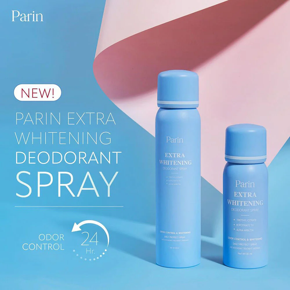 Parin Set 2 Items Extra White Deodorant Spray 100ml + Perfect White Underarm Cream 50g