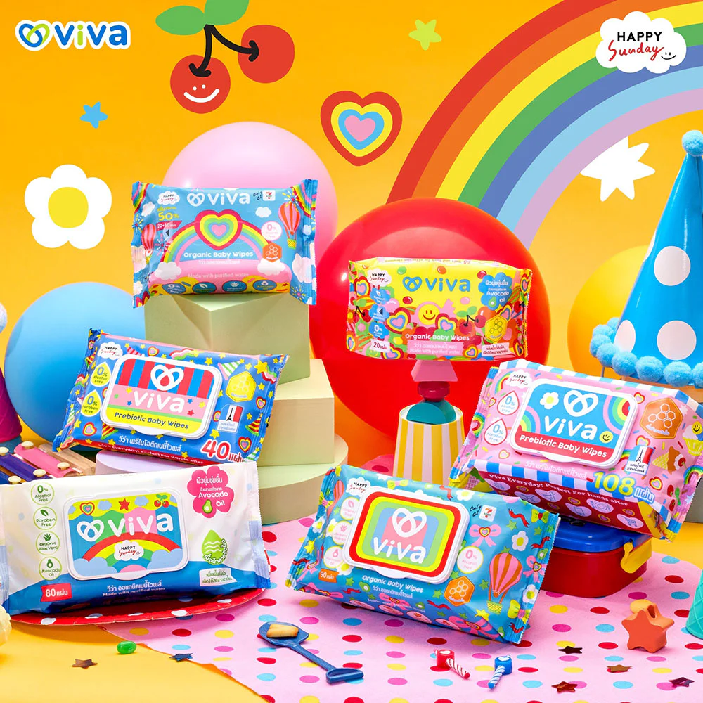 ViVa x Happy Sunday Prebiotic Baby Wipes 40 Sheets