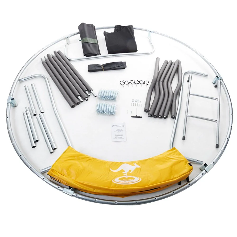 Sanook Trampoline แทรมโพลีนที่กระโดด รุ่นพรีเมียม ขนาด 10 ฟุต แถมฟรีแป้นบาส สีเหลือง - Yellow - One Size