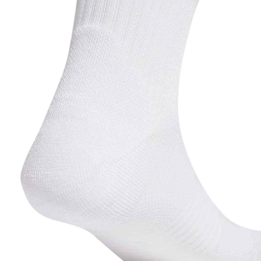 ADIDAS Run x Cushioned Unisex Running Socks - White - L (US SIZE)