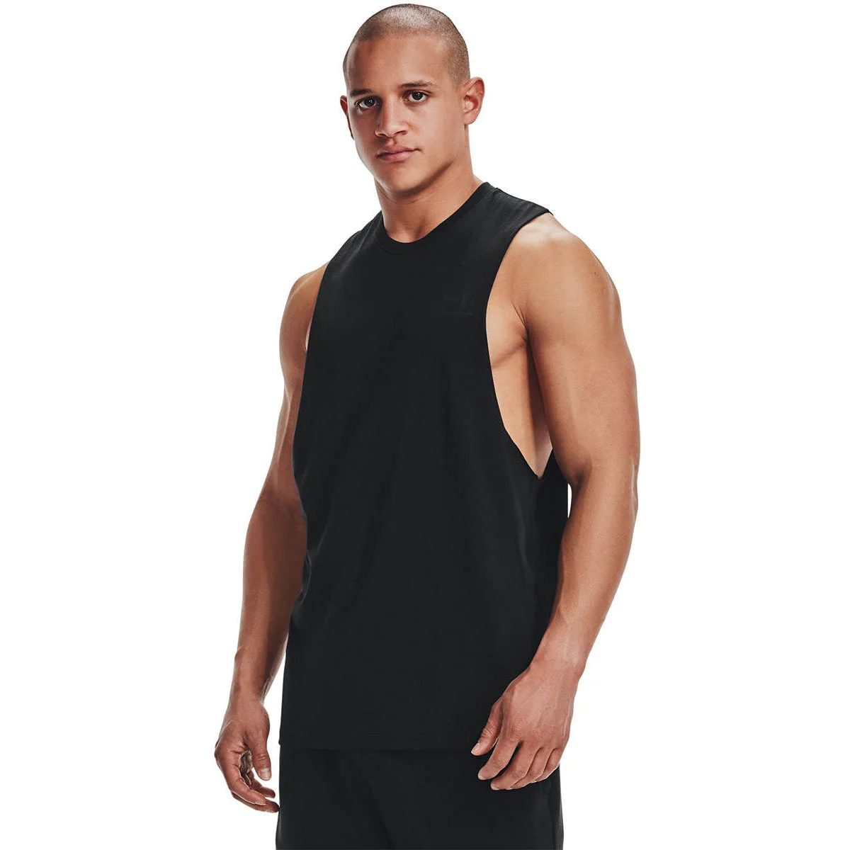 UNDER ARMOUR Sportstyle Left Chest Cut-Off Men's Training Tank - Black - L (US SIZE)