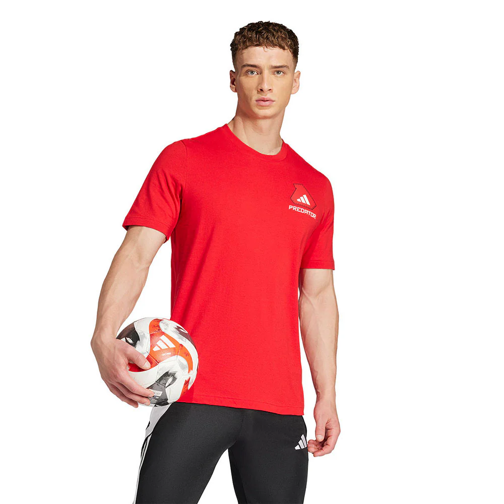Мужская футбольная футболка Adidas Predator History Graphic — цвет красный, размер 2XL (UK SIZE)