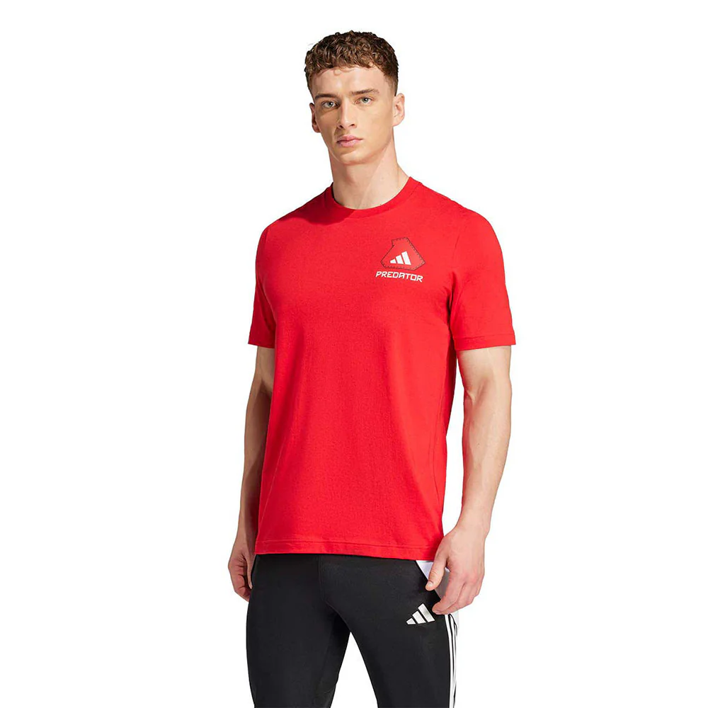 Мужская футбольная футболка Adidas Predator History Graphic — цвет красный, размер 2XL (UK SIZE)