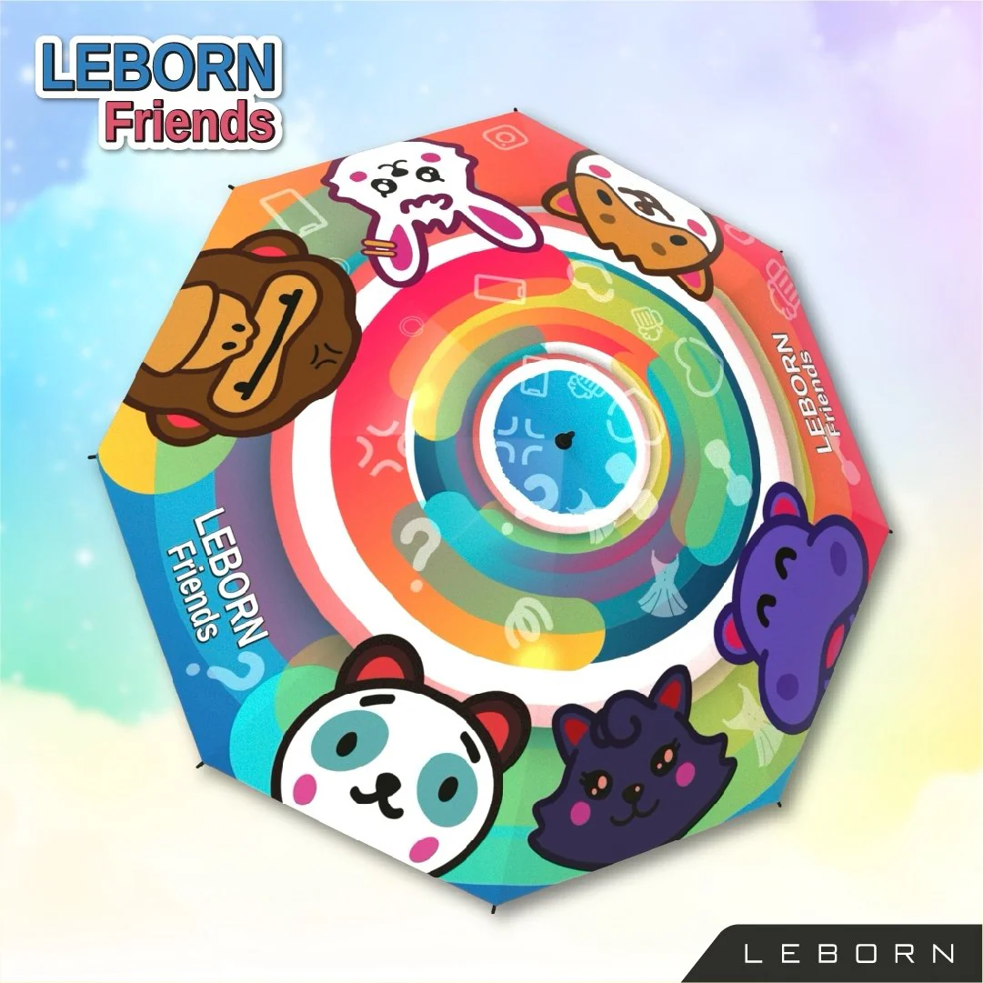 LEBORN Mini Umbrella ขนาด 30 นิ้ว ลายกราฟฟิคและการ์ตูน - Multi color - 30 INCES - Birdie