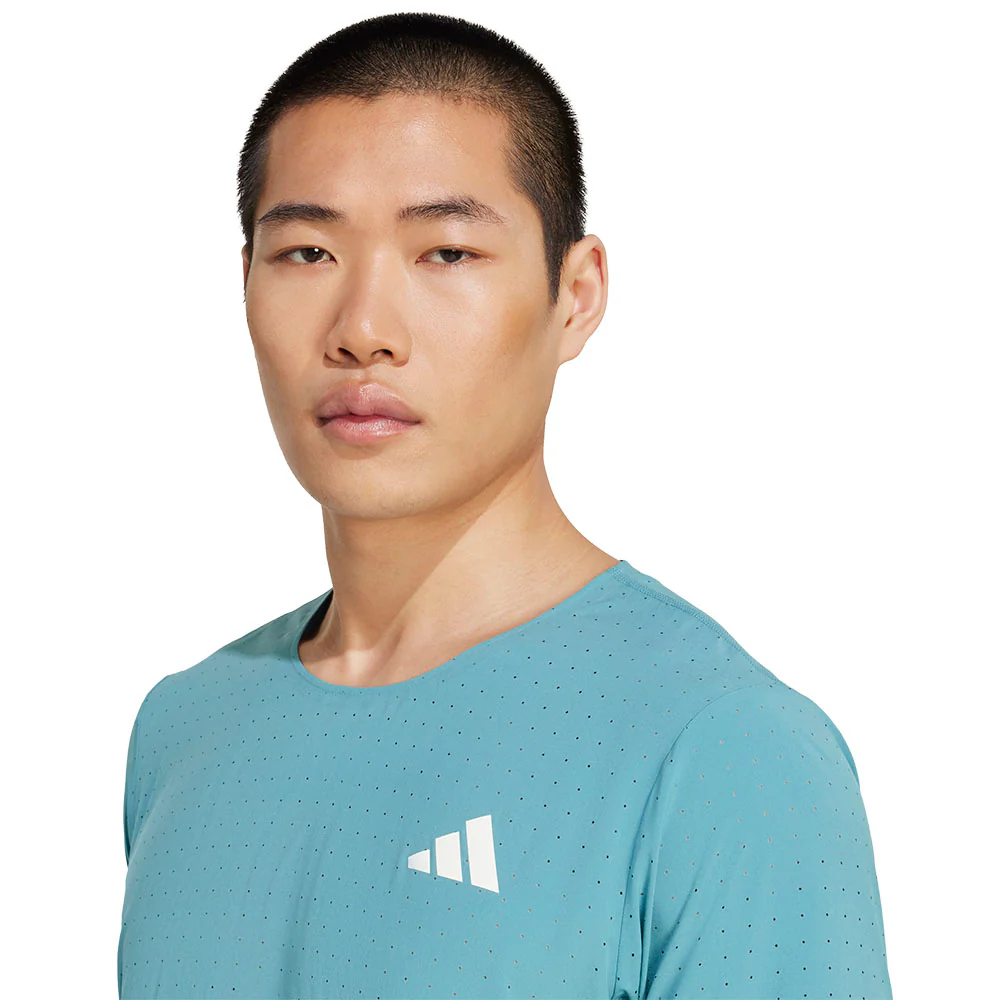ADIDAS Adizero Men's Running T-Shirt - Green - 2XL (ASIAN SIZE)