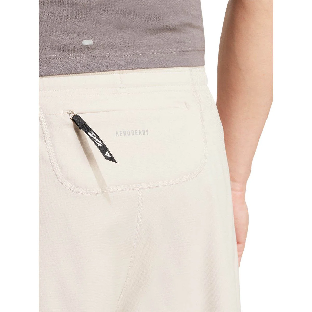 Мужские беговые шорты Adidas Own The Run 3-Stripes — цвет кремовый, размер 2XL (азиатский размер)