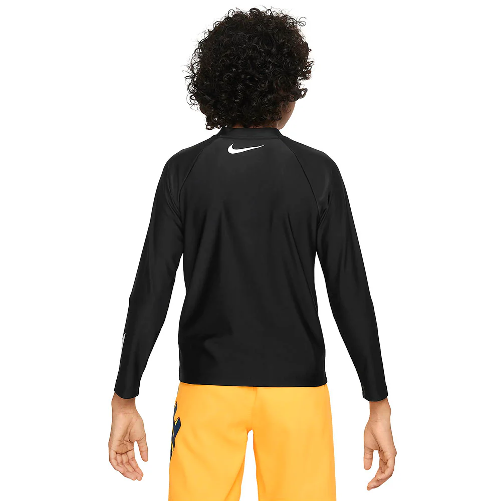 NIKE 3-D Swoosh Long-Sleeve Boys Rashguard - Black - L (US SIZE)