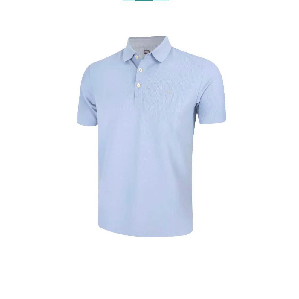 9NINE N25GOPOM05 Men's Golf Polo Shirt - Blue - 2XL (US SIZE)