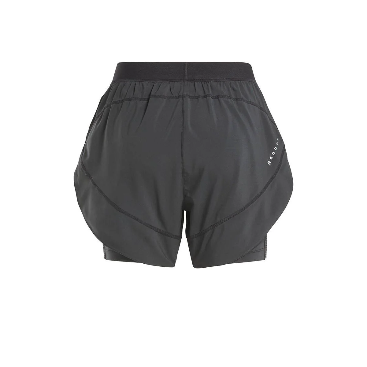 REEBOK Two-in-One Women's Running Shorts - Black - 2XS (US SIZE)