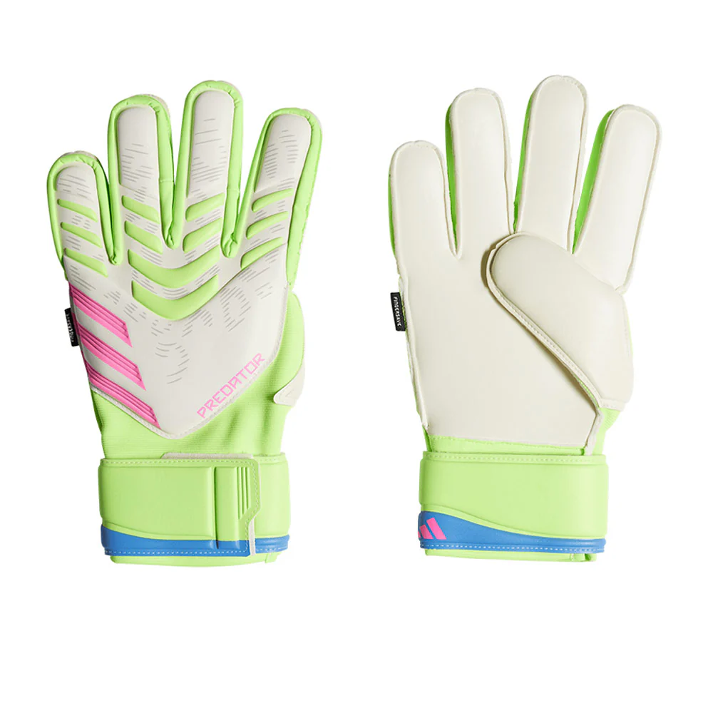 Мужские перчатки Adidas Predator Match Fingersave Goalkeeper — цвет белый, размер UK 7