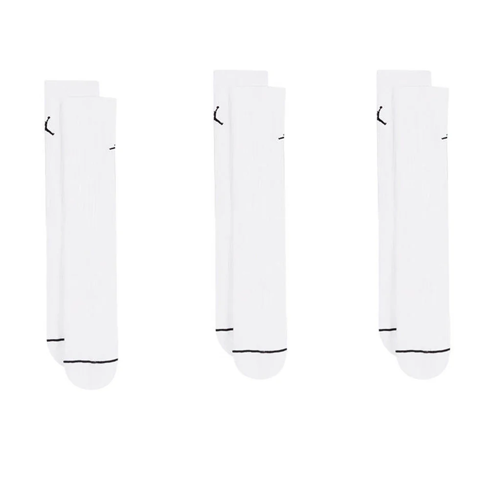 NIKE Jordan Everyday Crew Unisex Socks (3 Pairs) - White - M (US SIZE)