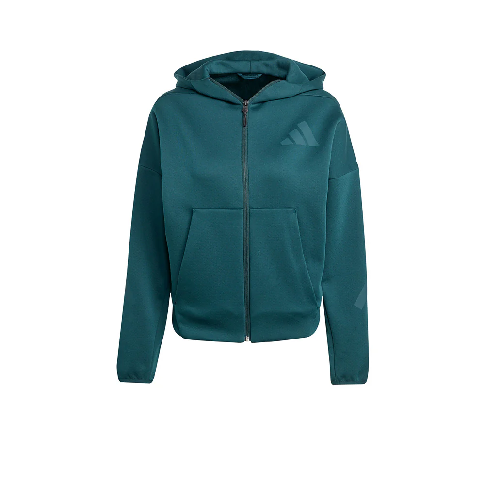 Женское худи Adidas Z.N.E. Full-Zip — цвет зеленый, размер L (азиатский размер)
