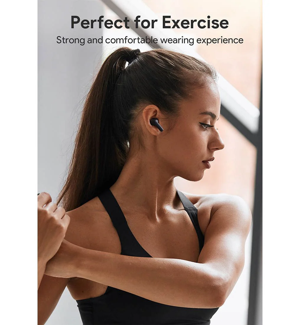 AUKEY EP-M1 Wireless Earphone - Black - ONE SIZE