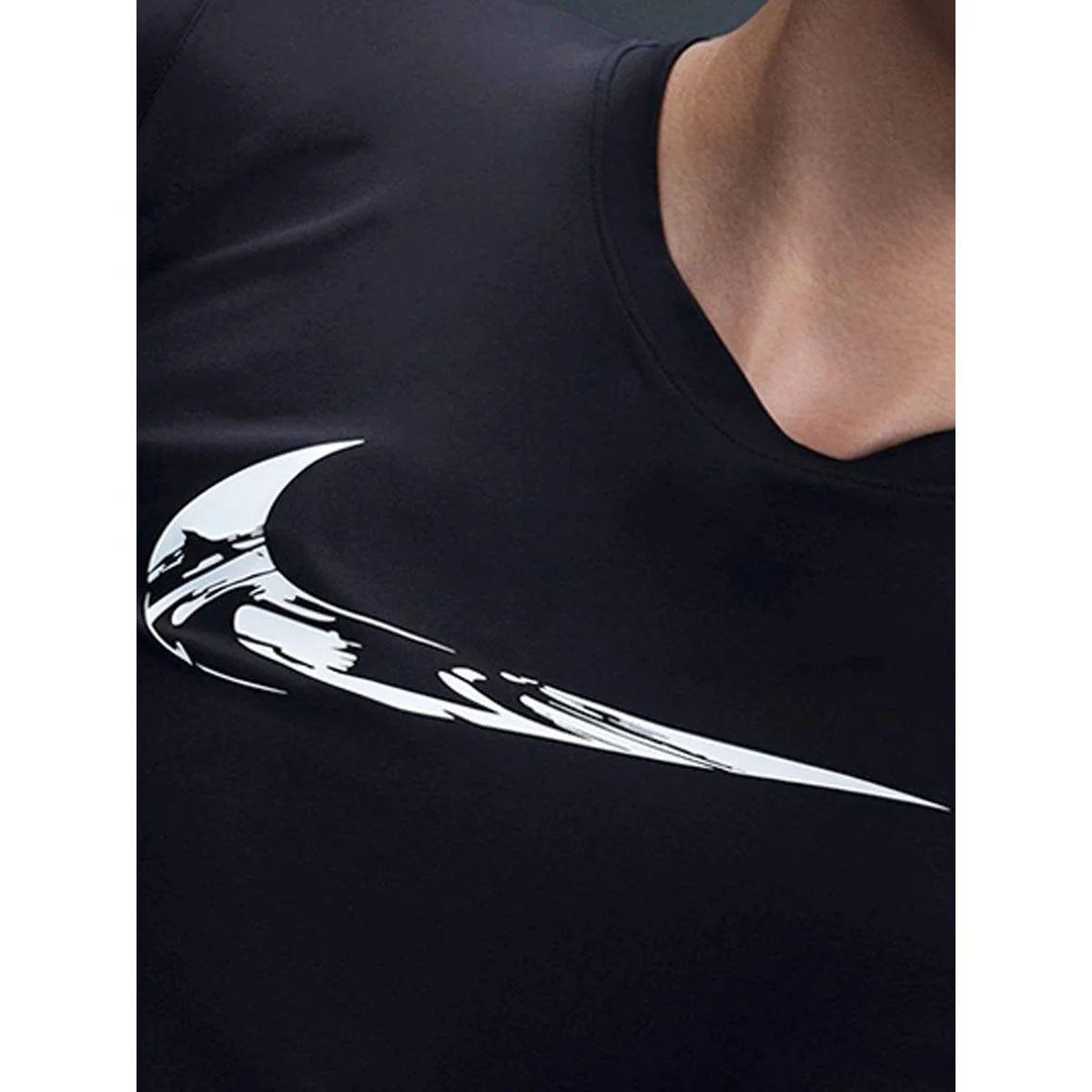 NIKE One Dri-FIT Graphic Women's Running T-Shirt - Black - L (ASIAN SIZE)