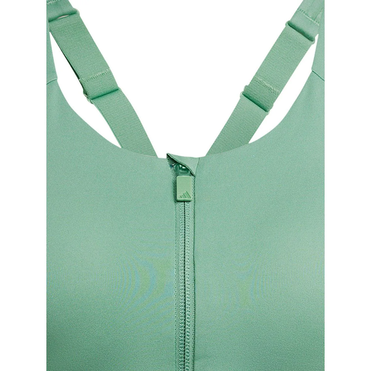 Женский спортивный топ Adidas Tlrd Impact Luxe High-Support Zip — цвет зеленый, 65 B