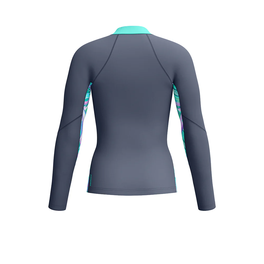 Speedo Printed Long Sleeve Women's Rashguard — цвет серый, размер L (UK SIZE)