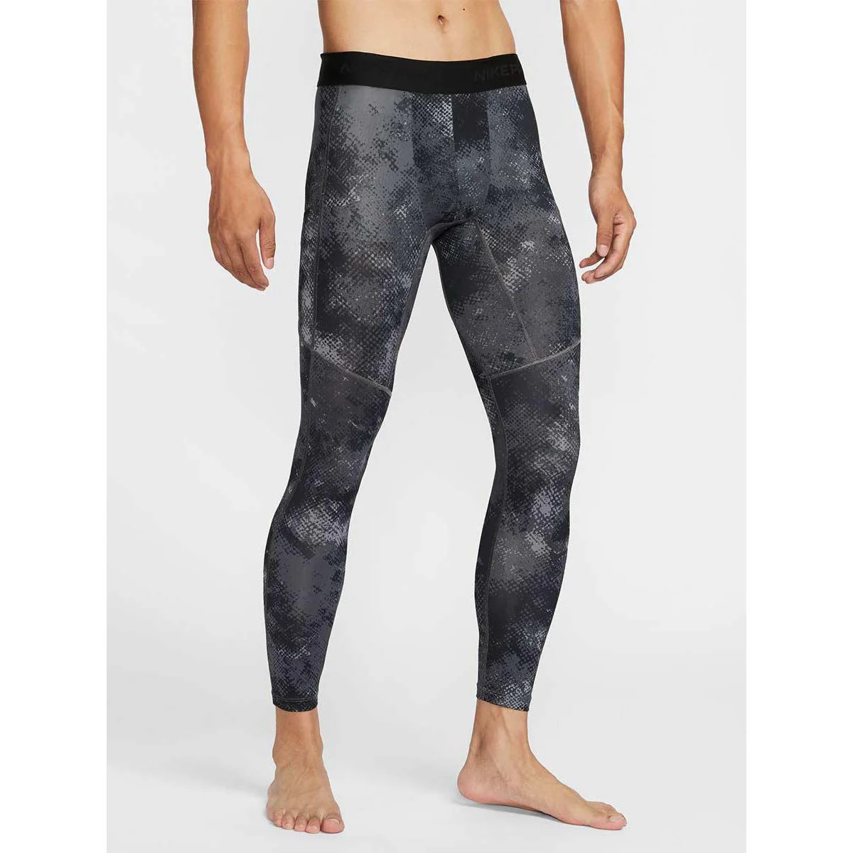 NIKE Pro Camo Men's Compression Pants - Black - L (ASIAN SIZE)