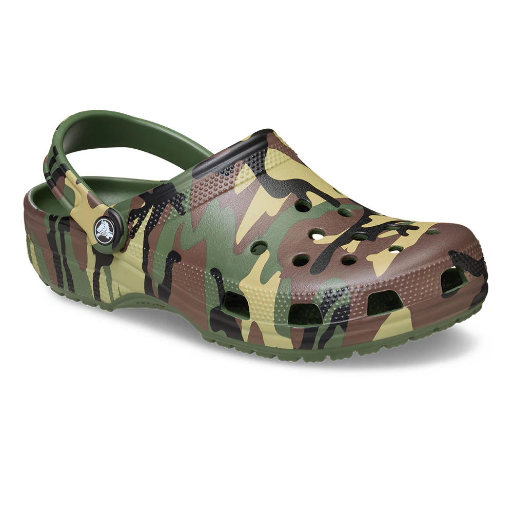 CROCS Camouflage Classic Clog Unisex Lifestyle Shoes - Green - M10/W12