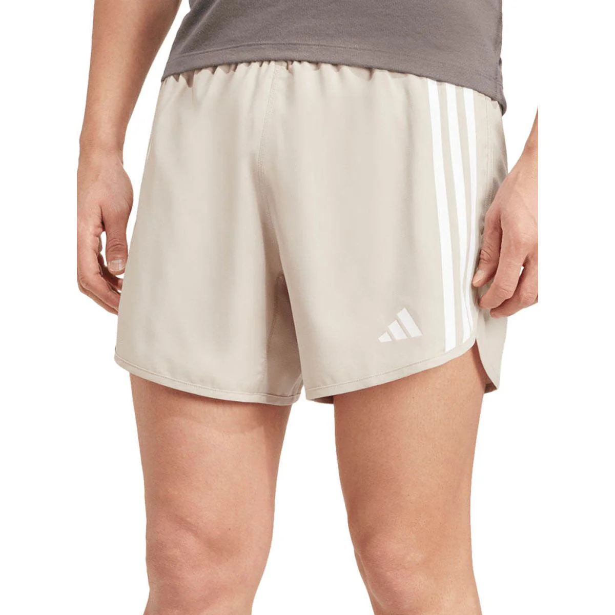 Мужские беговые шорты Adidas Own The Run 3-Stripes — цвет кремовый, размер 2XL (азиатский размер)