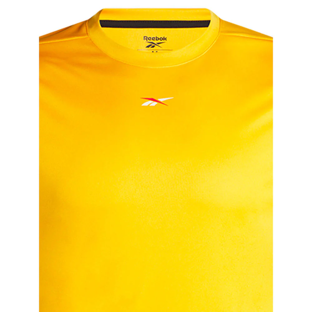 Мужская тренировочная футболка Reebok Tech — цвет желтый, размер 2XL (американский размер)