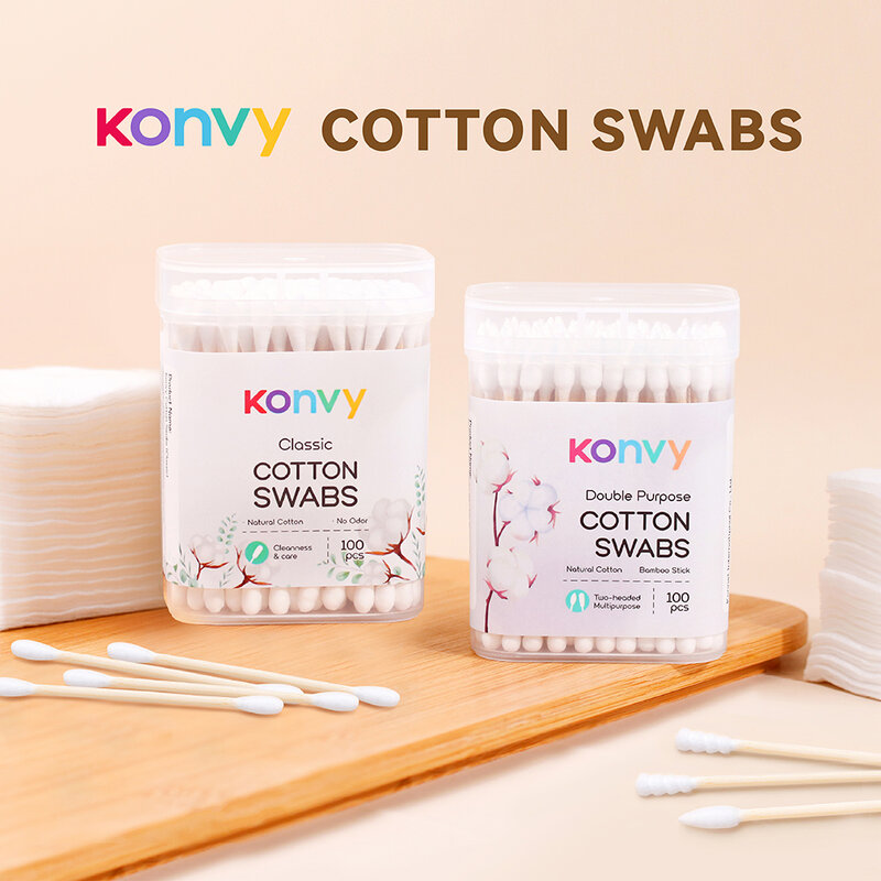 Konvy Cotton Swabs Classic — Classic 100pcs, 100pcs