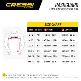 CRESSI Rash Guard Man Long Sleeve Blue - Blue - 3XL