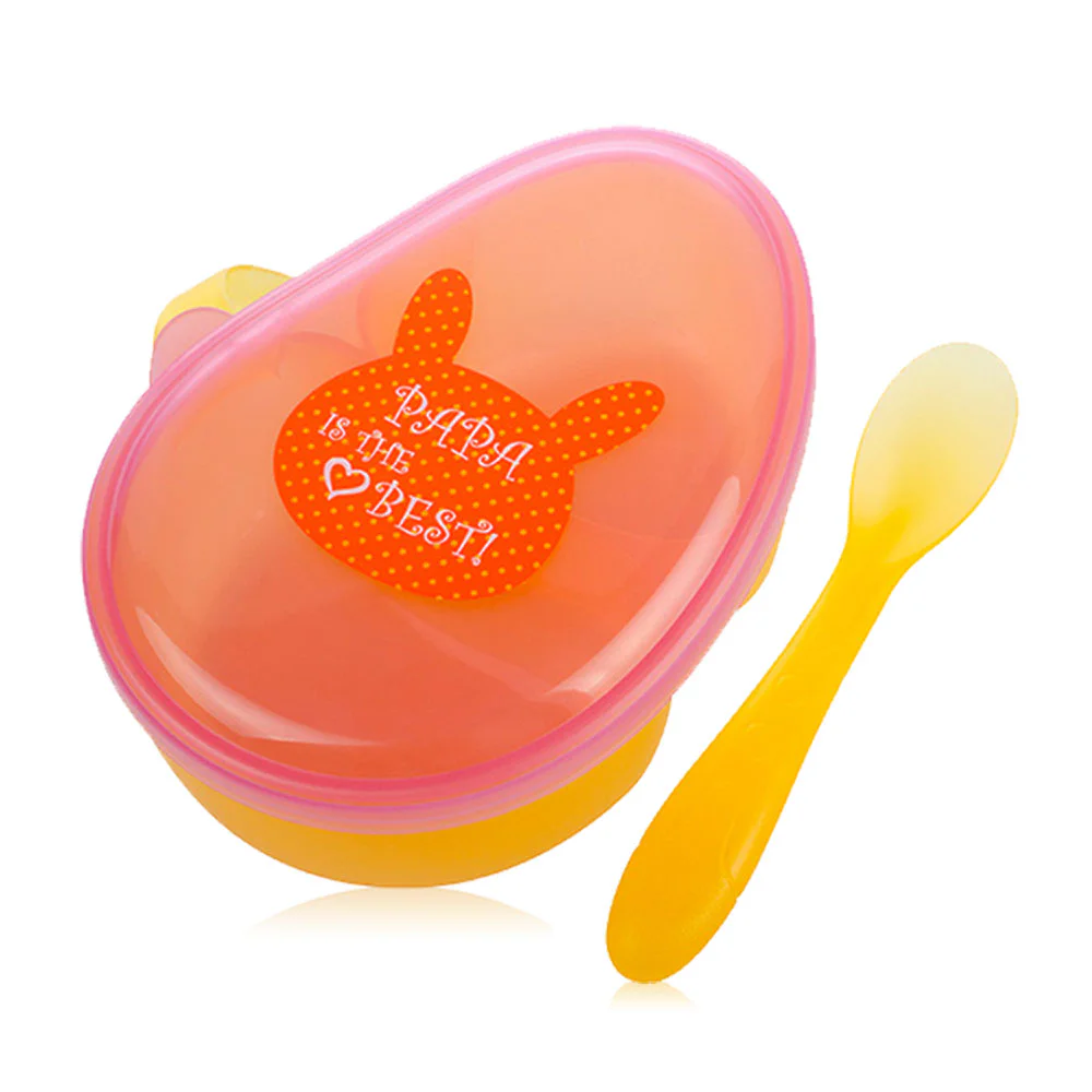 Hogokids Baby Portable Food Supplement Bowl Heart Rabbit