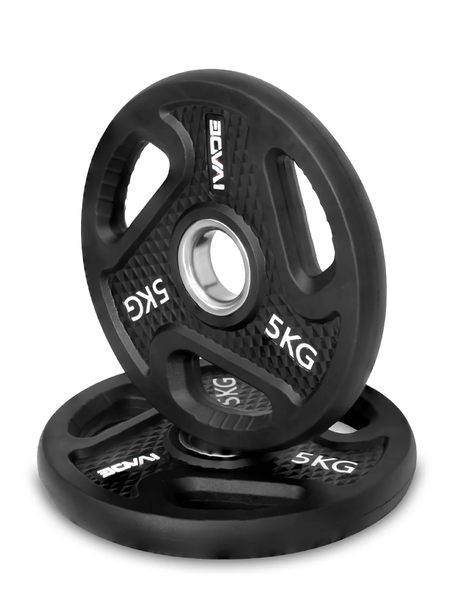 แผ่นน้ำหนัก 1.25-20 กิโล x 2 แผ่น หุ้มยาง (รูขนาด 2 นิ้ว) รุ่น TX1018 - Black - 1.25 KG