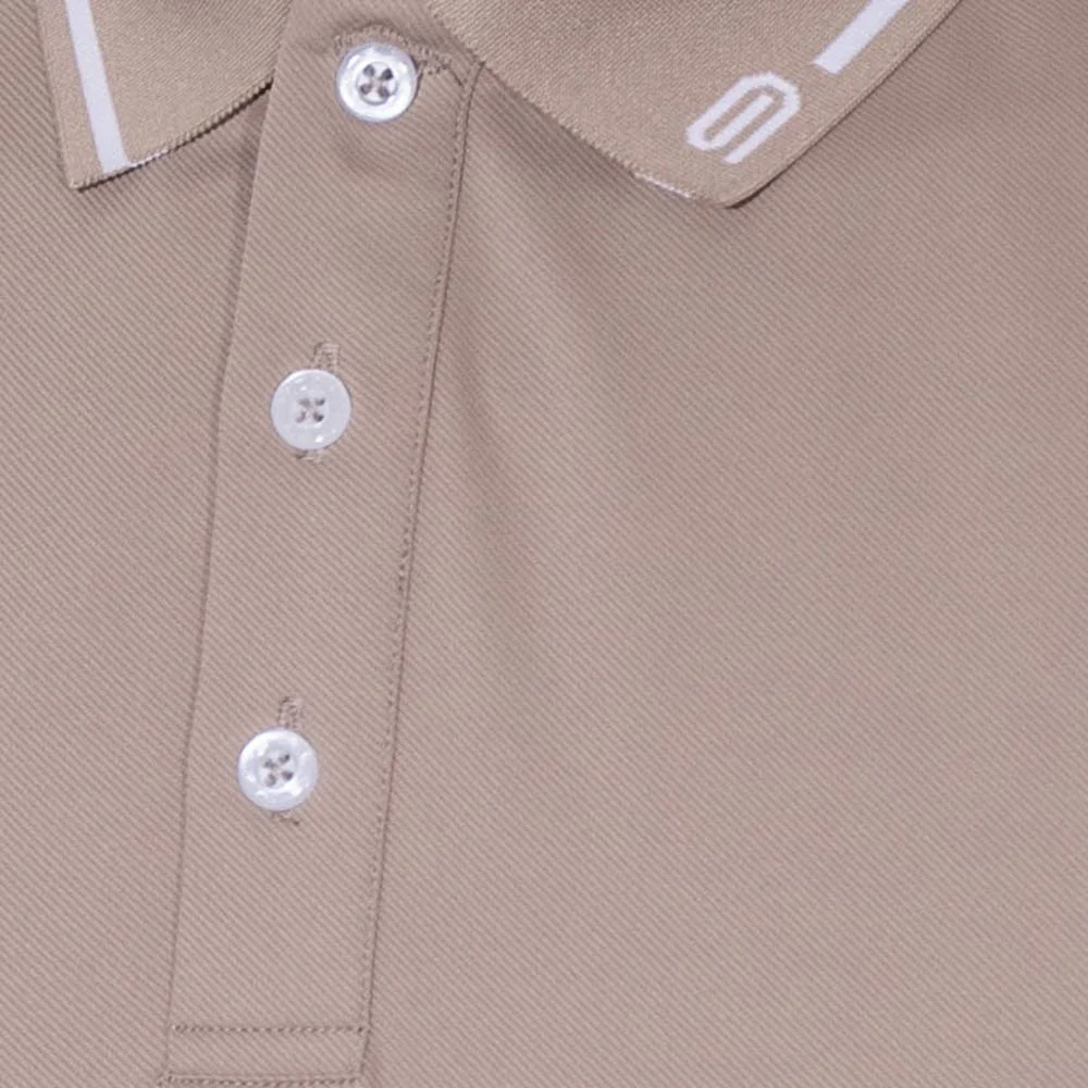 9NINE N25GOPOM02 Men's Golf Polo Shirt - Brown - 2XL (US SIZE)