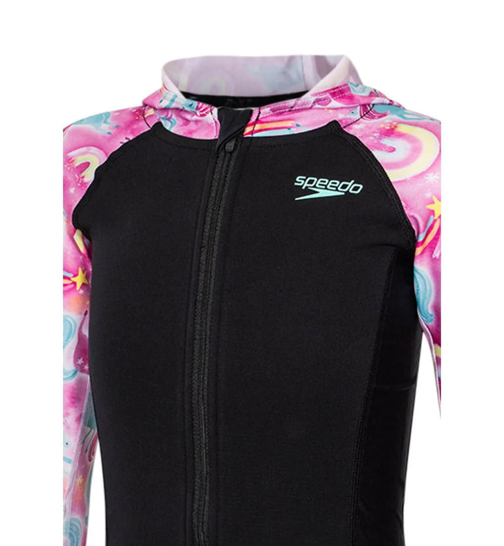 SPEEDO Essential Girls Rashguard - Black - 2 YEARS