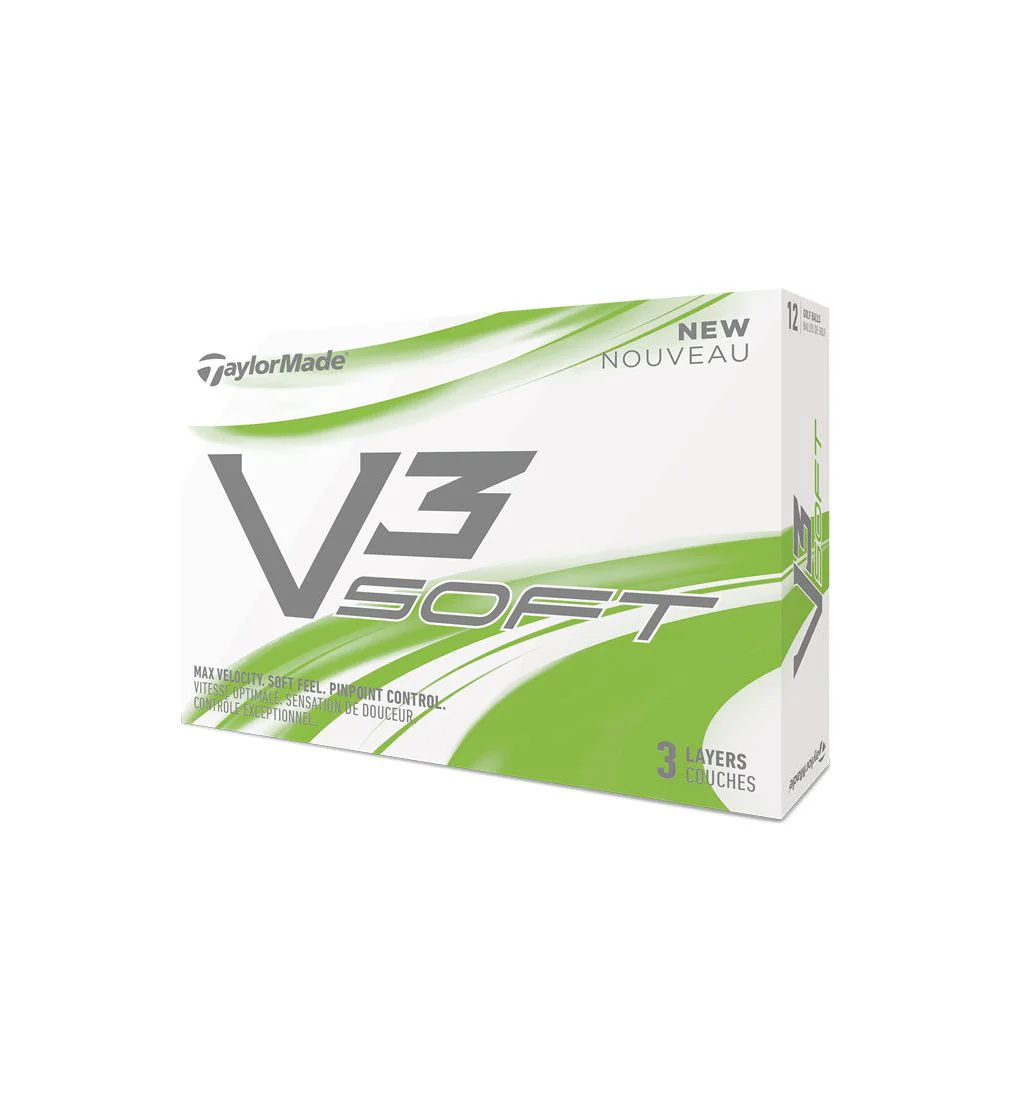 TAYLORMADE V3 Soft Golf Balls (12 Balls Pack) - Multi Color - ONE SIZE