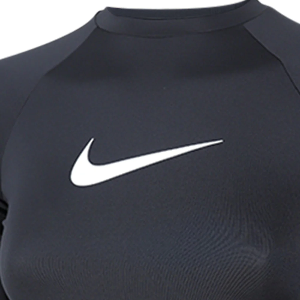 NIKE Short-Sleeve Hydroguard Girls Rashguard - Black - L (US SIZE)